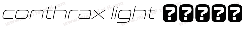 conthrax light字体转换